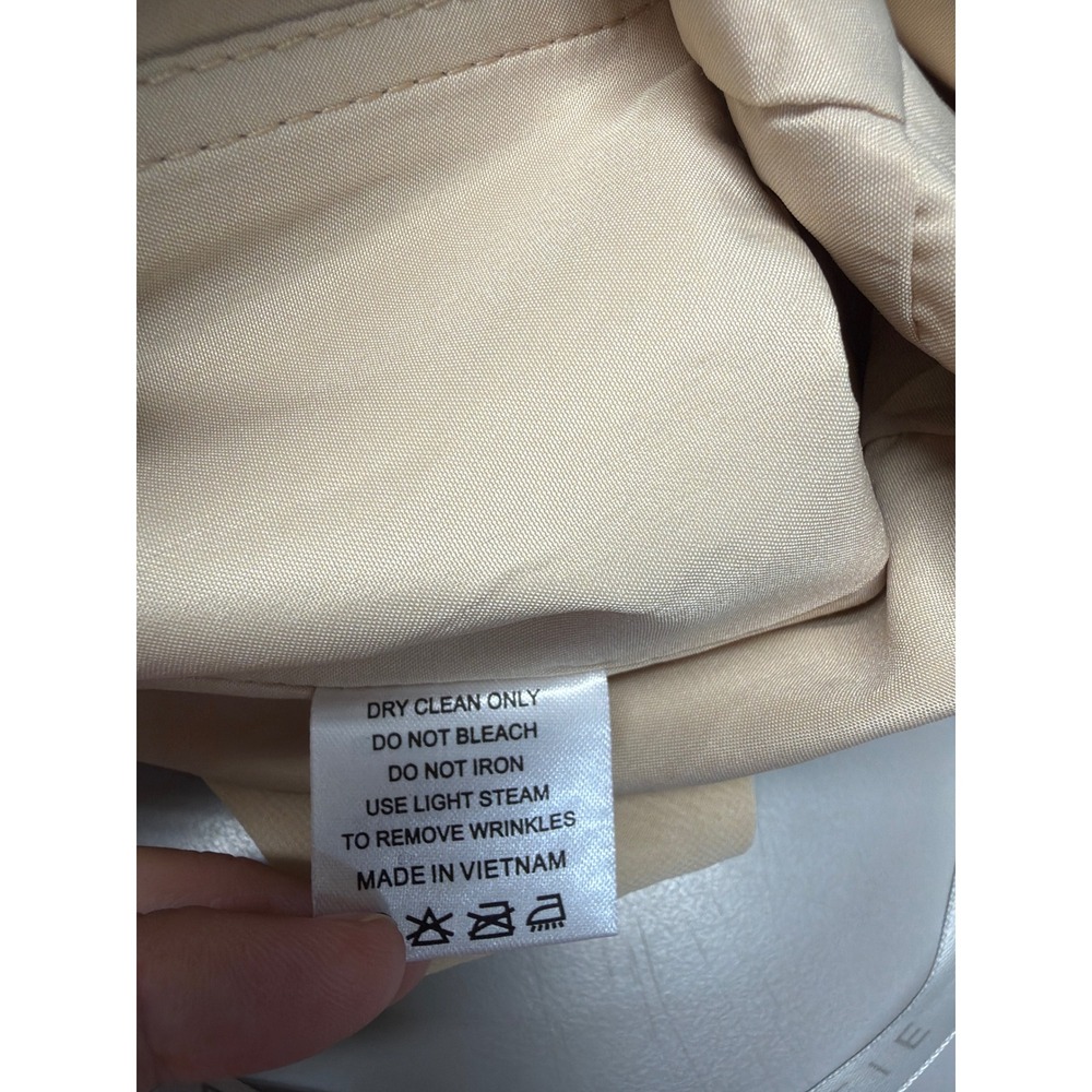 Azazie Champagne Tan Square Neck Keyhole Back Maxi Bridesmaid Dress A0 - Picture 7 of 7
